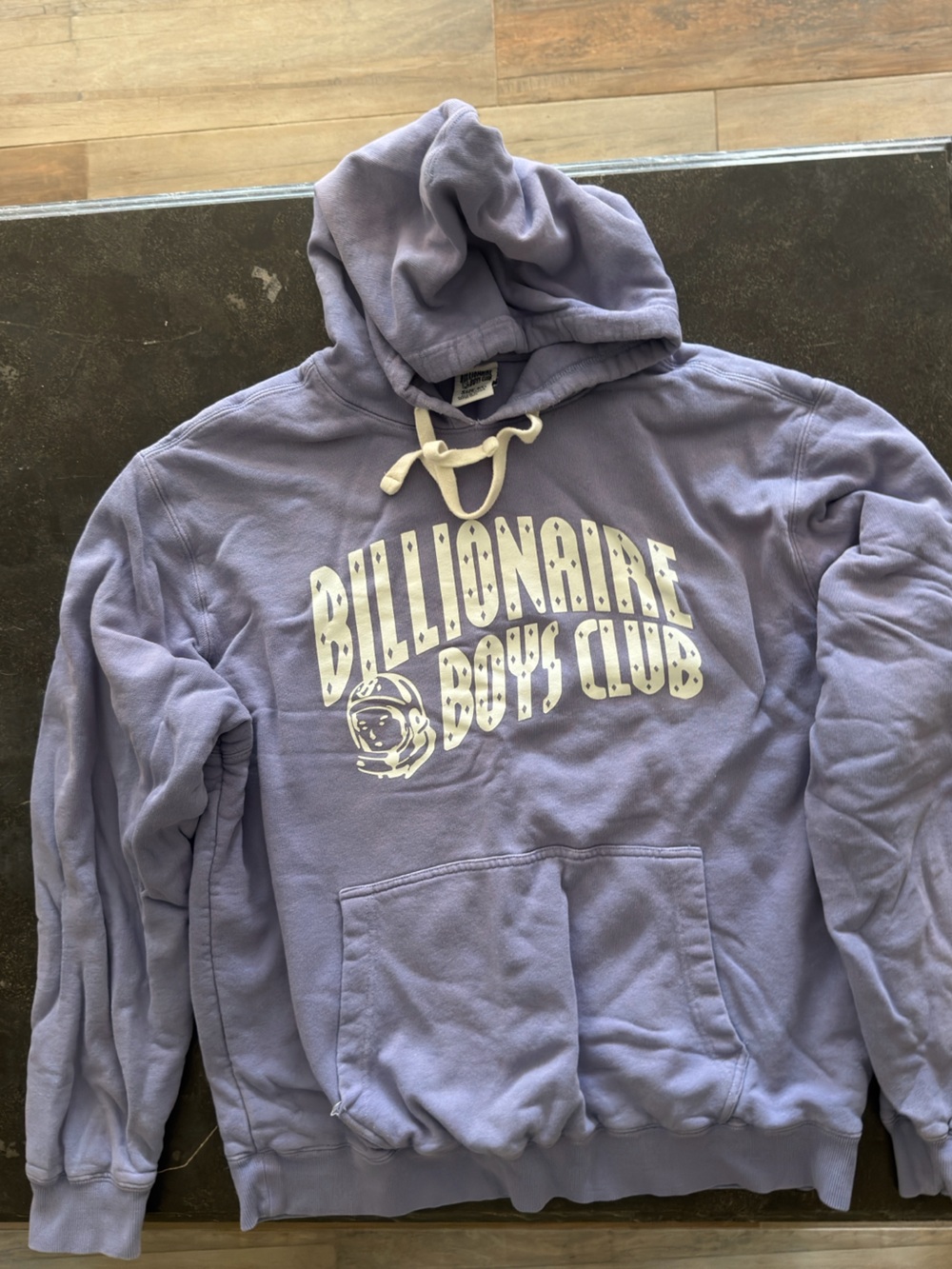 Billionaire Boys Club Lavender Pullover Hoodie with Cream Logo size XXL
